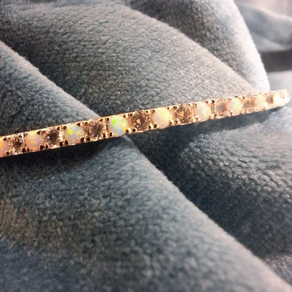 Sterling Silver Opal Slider Bracelet – P☆M 925 Adjustable Bolo Style - Picture 6 of 9